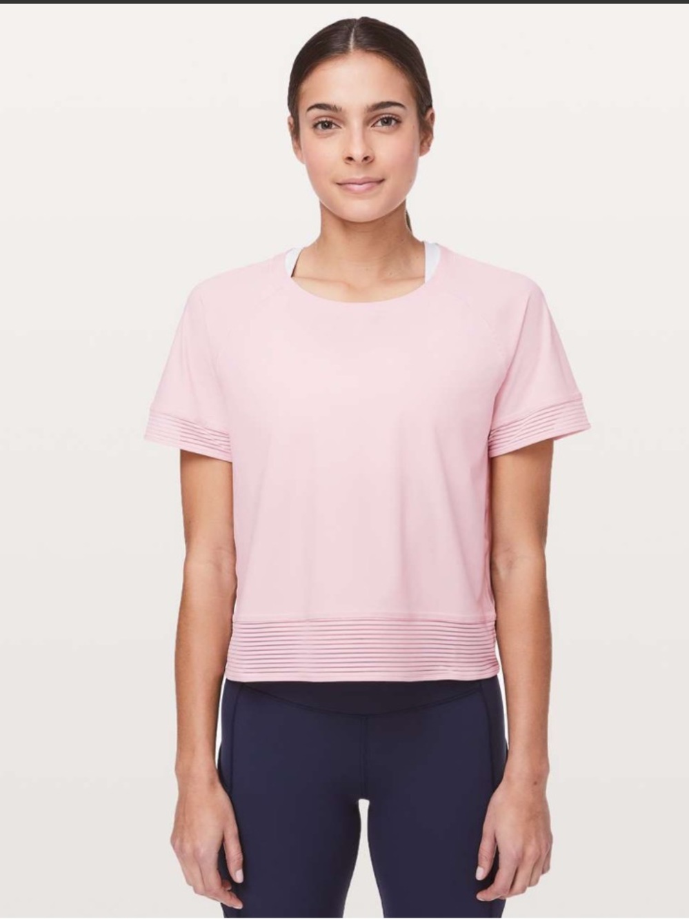 New With Tags Lululemon Stripe in Stride Short Sleeve Sz 10